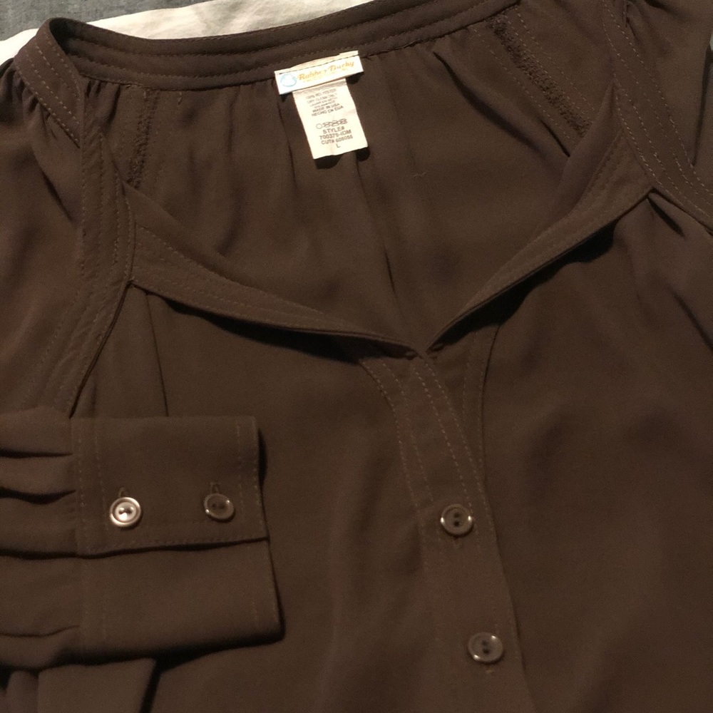 Women’s Brown Long Sleeve Knee Length Dress